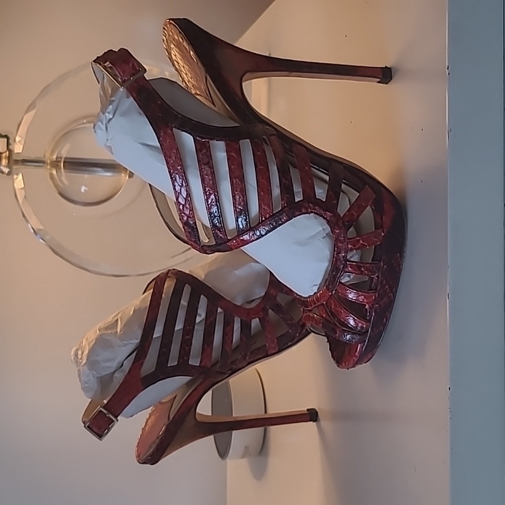 JIMMY CHOO Python Sandals - Picture 6 of 16